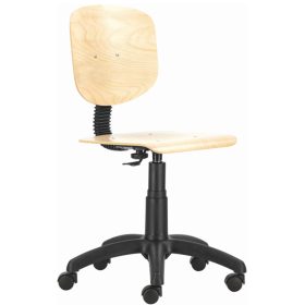 1030 NOR WOOD lemezelt ipariszék fa ülő- és hátlappal