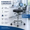 1031 ZON Kisméretű laborszék krómozott fémvázzal, fekete műbőr ülőfelülettel