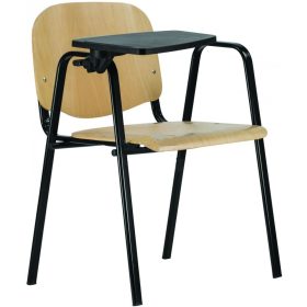 Iso Wood Néro fémvázas vendégszék írólappal