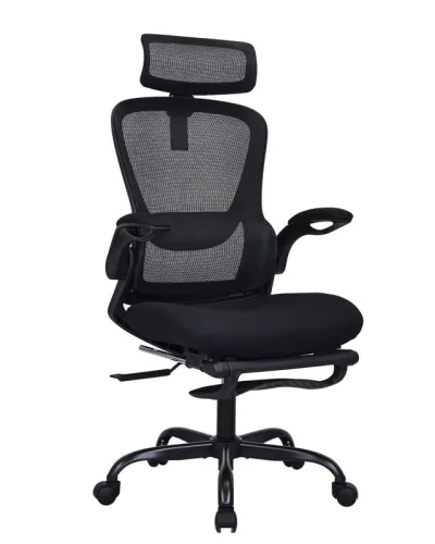 Bilberry ergonómikus forgószék fejtámlával és felhajtható karfával, fekete