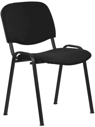 Felicia fekete fémvázas tárgyalószék C.11 fekete kárpitozással