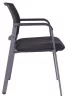 Miro 4L fémvázas vendégszék fekete kárpittal, hálós háttámlával