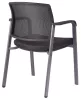 Miro 4L fémvázas vendégszék fekete kárpittal, hálós háttámlával