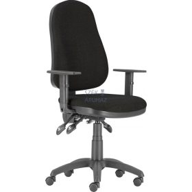   Xenia  LX kárpitozott forgószék állítható magasságú karfával,  fekete "C" kárpitozással