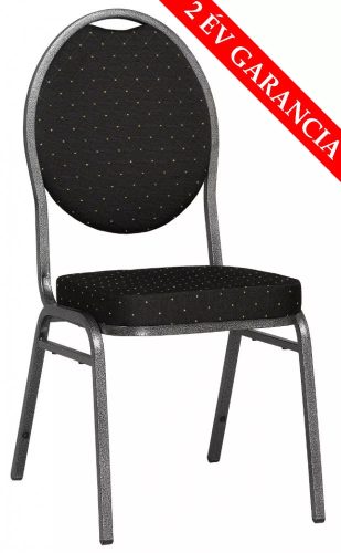 Herman fémvázas konferenciaszék fekete kárpitozással