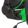 Gamer 1 forgószék derékpárnával, fejpárnával, zöld-fekete színben