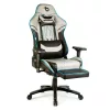 Gamer 2 szék lábtartóval, derék- és fejtámlával, szürke/fekete/kék színkombinációban
