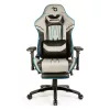 Gamer 2 szék lábtartóval, derék- és fejtámlával, szürke/fekete/kék színkombinációban