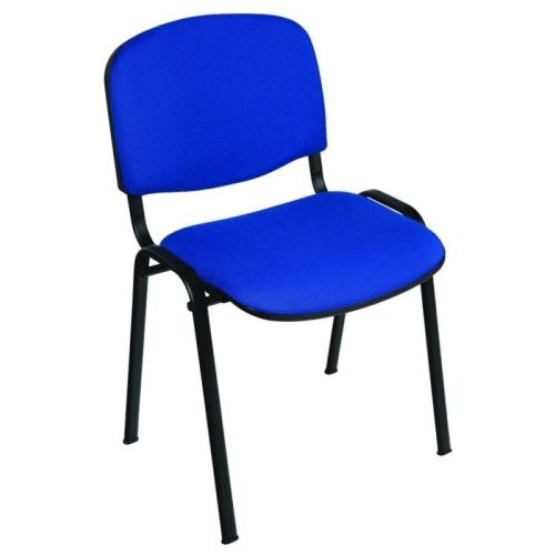 Iso Full NERO fekete fémvázas, kárpitozott vendégszék Szék Iso irodai szék Szürke Fekete lábakkal