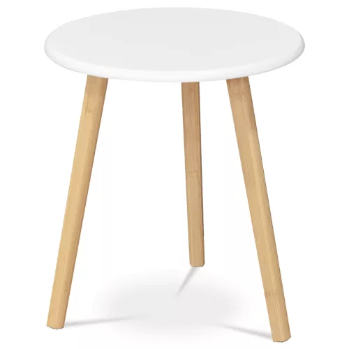 Dohányzóasztal 60x60x51 cm, MDF, fehér, AF-1144 WT
