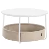 Dohányzóasztal 75x75x45 cm, MDF, fehér, AFK-E1144 WT