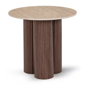 Asztal CARTAGENA 80 cm travertin/dió