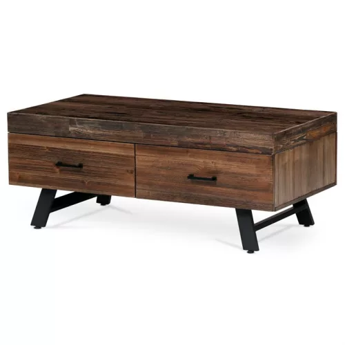 Dohányzóasztal 120×60 cm, Tömör Old Wood. AHG-536 PINE