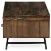 Dohányzóasztal 120×60 cm, Tömör Old Wood. AHG-536 PINE