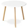 Dohányzóasztal 78x78x50 cm, MDF, fehér, AF-1192 WT