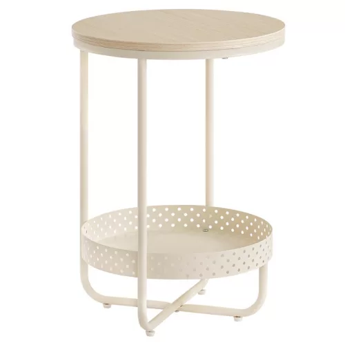 Tárolóasztal 40×40 cm, MDF, Fehérített Tölgy. AKF-E1015 CRM