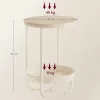 Tárolóasztal 40×40 cm, MDF, Fehérített Tölgy. AKF-E1015 CRM