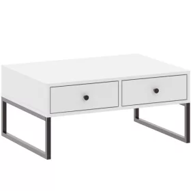 Modern Dohányzóasztal Fehér Színben. LINEA 77x60x36 cm.