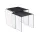 2 Darabból Álló Dohányzóasztal - Hajlított, Edzett Üveg, Cement Festett Felületel. Méret: 34X46X53 Cm Solaris 