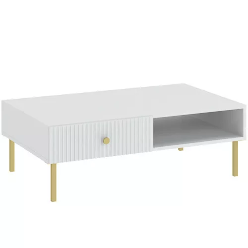 Dohányzóasztal 100 cm fehér színben – VIENA