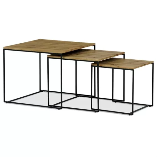 Dohányzóasztal 60×60 cm, MDF, Vad Tölgy. AF-3008 OAK