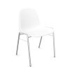 Beta alumínium színű fémvázas szék fehér műanyag palásttal