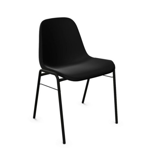 Beta fekete színű fémvázas szék fekete műanyag palásttal