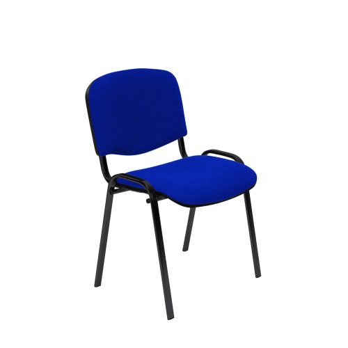 ISO 4L fekete fémvázas vendégszék C.06 királykék kárpitozással