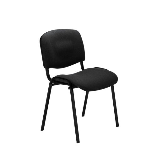 ISO 4L fekete fémvázas vendégszék C.11 fekete kárpitozással