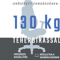 130 kg teherbírású erősített forgószékek